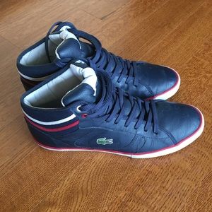 Lacoste Mid-Top Leather Sneakers